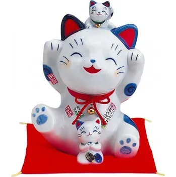 Japonská kočka štěstí Maneki Neko Shofuku pokladnička 20cm