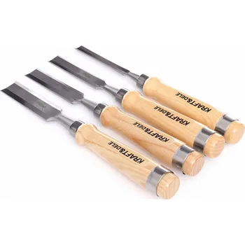 Dláto KRAFT&DELE Dláta na dřevo 10-25 mm, dřevěná rukojeť, sada 4 ks 16 mm 4 ks