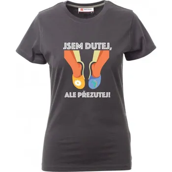 Pánské oblečení Absolventské tričko, Jsem dutej, ale přezutej Antracitová L Dámské