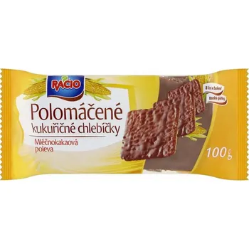 Trvanlivě pečivo RACIO Polomáčené chlebíčky kukuřičné mléčnokakaové (20 ks)