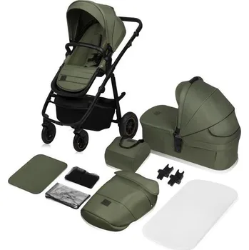 Kočárek Lionelo - Kombinovaný kočárek 2v1 AMBER PLUS Green Forest