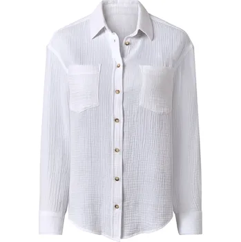 Dámská halenka esmara® Dámská mušelínová blůza (bílá, 40)