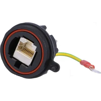 Elektrická zásuvka BULGIN Spojka 0,8m Buccaneer Ethernet PIN:8 s uzemněním zlacený