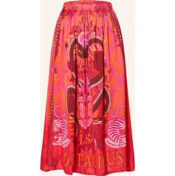 Dámská sukně Miss Goodlife Dámská Saténová Sukně Smiling, růžová /...