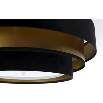 BPS koncept Stropní svítidlo TRINITY černé, 2xE27, ø 60 cm Barva: Černá-zlatá