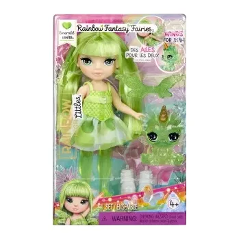 Panenka Zapf Creation Rainbow High Malá sestřička víla Emerald Green