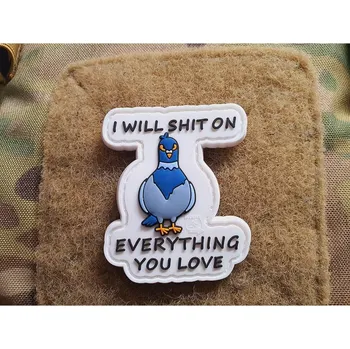 Airsoft JACKETS TO GO Nášivka I WILL SHIT ON plast velcro