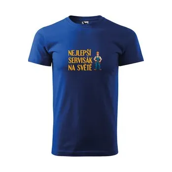 Pánské tričko Tričko s potiskem Nejlepší servisák na světě: modré 4XL