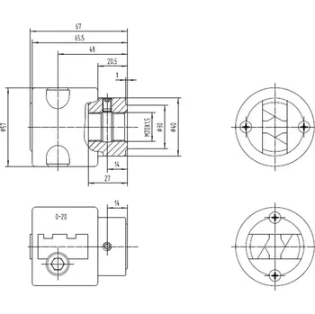 Příslušenstí k soustruhu Sklíčidlo Westcott pr. 0 ÷ 20 mm pro Bernardo LBM 220 / LBM 350 T (BER101012)