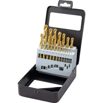 Vrták Vrtáky HSS Bernardo 1 ÷ 10 mm TiN (Sada 19 dílů) (BER411000)
