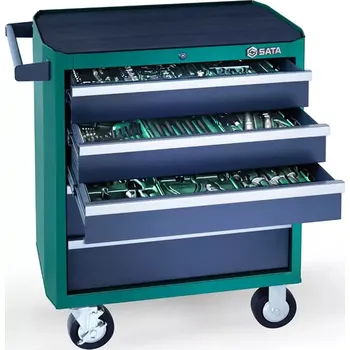 168 ks Sada zásobníků a přihrádek na nářadí s vozí (SATAST09927)