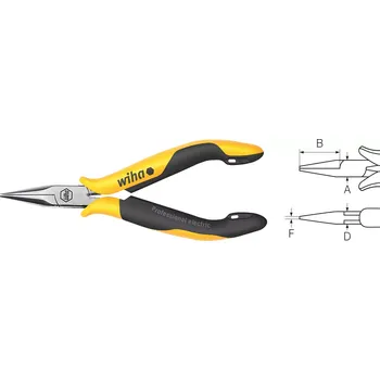 Kleště WIHA Z 36 0 120 04SB-Elek.-Flachrundzange kurz, 12 (WIHA27329)