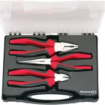 Kleště Sada kleští, pochromovaná hlava a 2-zložkové návleky 3 ks. FORMAT (EDE53270020)