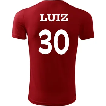 Dětský fotbalový dres Luiz - Barva: červená, Velikost 6let
