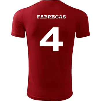 Dětský fotbalový dres Fabregas - Barva: červená, Velikost 6let