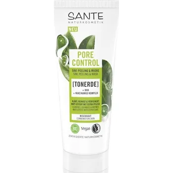 Pleťová maska Sante-Naturkosmetik Pece-o-oblicej CleansingPore Control 5v1 peeling a maska s jílem, BHA niacinamidovým komplexem 100 ml (1&nbsp;800,00 Kč / 1 l)