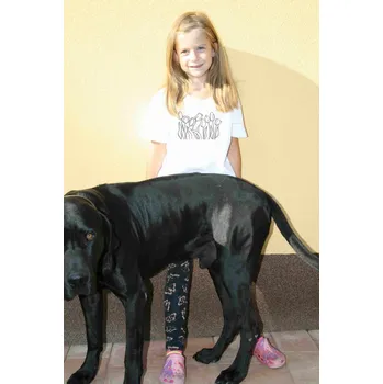 Dívčí tričko Tulipány - Tričko s motivem Bílá 5-6 let