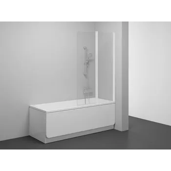 Vanová zástěna CVS2 100 P, bílá matná+transparent