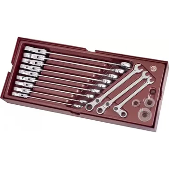 COMPLETO - souprava klíčů ráčnových CLICKRAFT ANGLE 12ks KRAFTWERK (KRAF-KR-4900-41B)