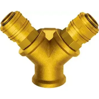 Hadicová spojka Rozdělovač 2-násobný, mos az, se 2 spojkami jmenovi tý průměr 7,2 IG G1/4" RI EGLER