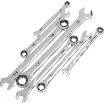 Ruční nářadí 7 ks. Sada kombinovaných ráčnových klíčů SAE 120XP (SATAST08044U)