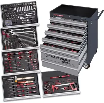 Dílenský 7zásuvkový vozík + výbava COMPLETO EVA 266ks Kraftwerk (KRAF-KR-1907-4921EVA)