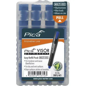 Sada tuhy pro Permanentní popisovač VISOR průmyslo vý, modrá Pica