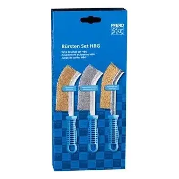 Drátěný kartáč Ruční kartáče s plastovou rukojetí Pferd BSO HBG - zahnuté provedení (Sada 3 ks) (PF4007220491072)