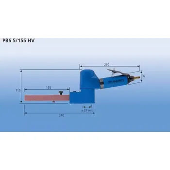 pásová bruska Pneumatická pásová bruska Pferd PBS 5/155 HV 1924 (PF4007220792681)
