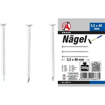 Hřebík hřebíky 200 g 2,5 x 40 mm (BGS1088114)