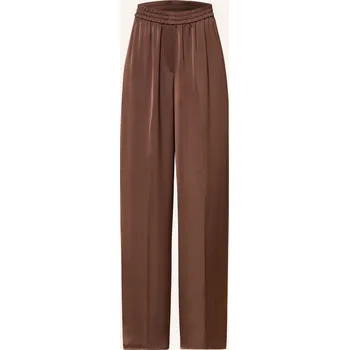Hugo Dámské Marlene Kalhoty Hasabella Ze Saténu, tmavě hnědá, 34