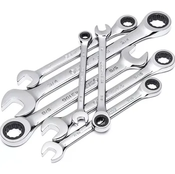 Klíč 7 ks. Sada kombinovaných ráčnových klíčů SAE - 5/1 (SATAST09023SJ)