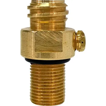 Příslušenství pro výrobník sody Mosazný obousměrný lahvový ventil pro bombičky SodaStream