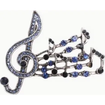 Brož notová osnova v modré barvě