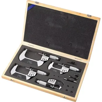 Mikrometr Digitální třmenové mikrometry 0 ÷ 100 mm / 0,001. Sada 4 ks (BER311060)