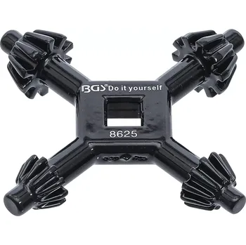 Sklíčidlo Univerzální křížový klíč Kraftmann pro vrtačková sklíčidla BGS108625 Průměr čepu 4 ÷ 7 mm (BGS108625)