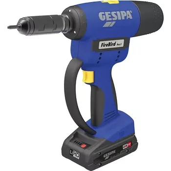 Nýtovací pistole Akumulátorová usazovačka matic trhacích nýtů FireB ird ProS Gold Gesipa bez akumulátoru a nabíječky