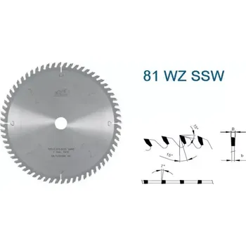 Pilový kotouč Pilový kotouč s SK pr. 260 x 2,8/1,8 x 30 - 60 WZ, typ SSW 22 5381 (PI225381WZSSW26060)