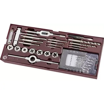 COMPLETO - Souprava závitořezného nářadí M3-M12 DIN352 57 ks KRAFTWERK (KRAF-KR-4900-59B)