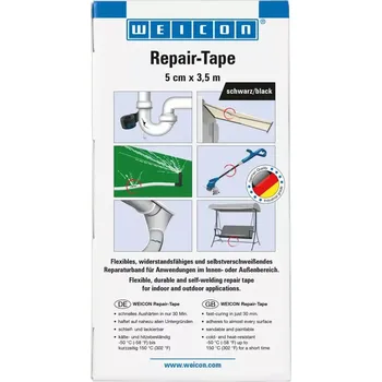 Odolná a samolepicí opravná páska Weicon, velikost 5x350 cm, černá (WEI10067709)