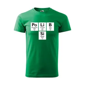 Pánská móda Tričko s potiskem Polib si - Po Li B Si: zelené 3XL