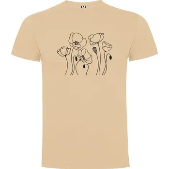 Dívčí tričko Máky - Tričko s motivem Pudrová S