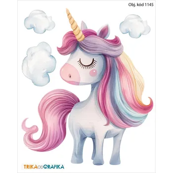 Textilie k potisku Jednorožec 4 – nažehlovačka 14x11cm