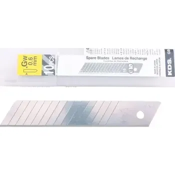 Pracovní nůž Odlamovací čepele 0,60/18 mm KDS GB-10WH, 15 segmentů, 10 ks (BGS45GB10WH)