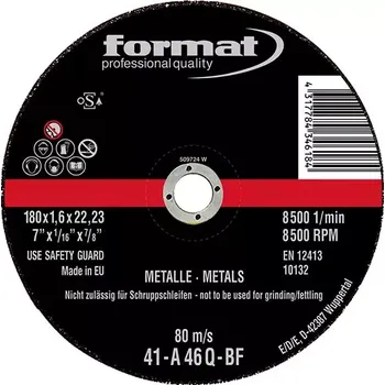 Řezný kotouč Dělicí kotouč, rovný na o cel 115x1mm FORMAT