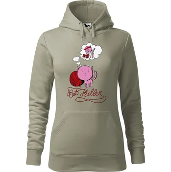 Pánská mikina Dámská mikina Kočičí sen Velikost (žena): XS, Vyberte barvu: Světlá khaki