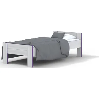 Postel Dětská postel CASPER C107 krémová 90×200 - FIALOVÁ