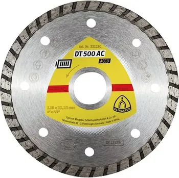 Brusný kotouč Dělicí kotouč Diamant DT500AC Turbo 125x1,9mm KLINGSPOR (EDE88040125)