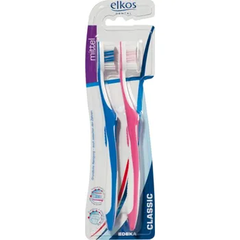 zubní pasta Elkos Classic kartáček na zuby - střední 2ks