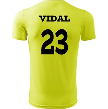 Dětský fotbalový dres Vidal - Barva: neonově žlutá, Velikost 10let